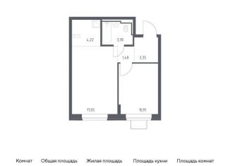 Продается двухкомнатная квартира, 40.8 м2, Московская область, жилой комплекс Богдановский Лес, 10.2