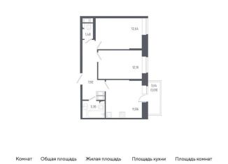 Продам 2-комнатную квартиру, 50.4 м2, Колпино, жилой комплекс Новое Колпино, к38