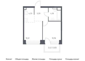 Продам однокомнатную квартиру, 36.7 м2, Москва, ЗАО, жилой комплекс Нова, к1