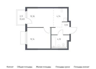 Двухкомнатная квартира на продажу, 33.5 м2, Московская область, Каширское шоссе - Молоково - Андреевское