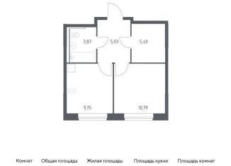 Продам 1-комнатную квартиру, 35.8 м2, Москва, жилой комплекс Квартал Марьино, к4