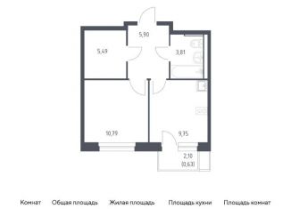 Продается 1-комнатная квартира, 36.4 м2, Московская область, жилой комплекс Квартал Ивакино, к2