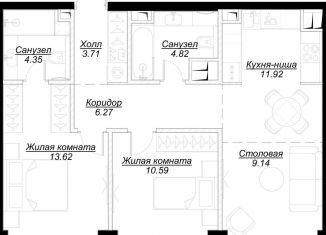 2-ком. квартира на продажу, 64.3 м2, Москва, район Марьина Роща, 4-я улица Марьиной Рощи, 12к2