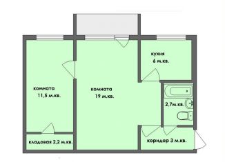 Продажа двухкомнатной квартиры, 47.1 м2, Пензенская область, Коммунистическая улица, 41