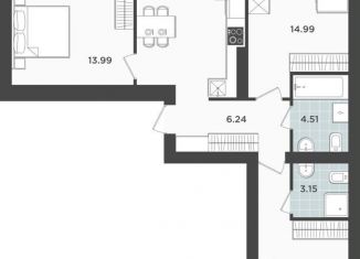 Продам 3-ком. квартиру, 81.7 м2, Калининград, улица Александра Невского, 194А