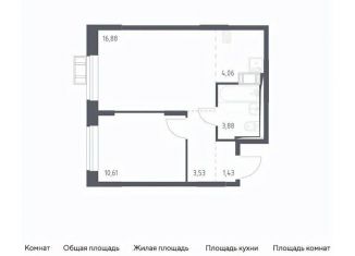 Продается 2-ком. квартира, 40.4 м2, деревня Мисайлово, микрорайон Пригород Лесное, к11.1