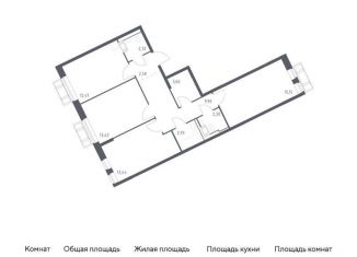 Трехкомнатная квартира на продажу, 77.9 м2, Московская область