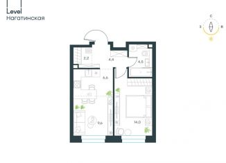 Продается 2-комнатная квартира, 41.6 м2, Москва, метро Коломенская, Нагатинская набережная, 10А