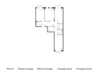 Трехкомнатная квартира на продажу, 78.3 м2, село Лайково
