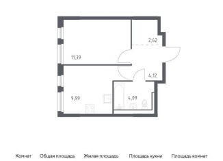 Продаю однокомнатную квартиру, 32.2 м2, деревня Новосаратовка, Невская Долина, 1.3