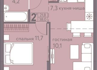 Продажа двухкомнатной квартиры, 38 м2, Пермский край
