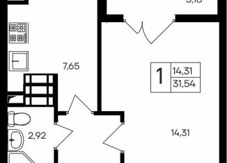 Продается однокомнатная квартира, 31.5 м2, Крым