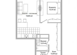 Двухкомнатная квартира на продажу, 45.8 м2, Мытищи