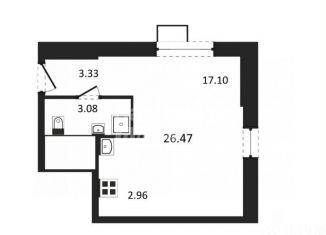 Продам квартиру студию, 26.5 м2, Московская область, жилой комплекс Спутник, к13