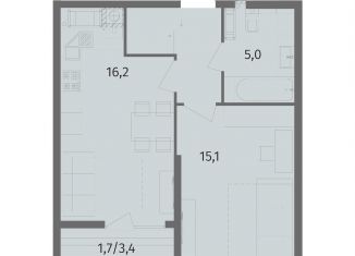 Продается 1-комнатная квартира, 43.1 м2, Калининградская область, Жасминовая улица