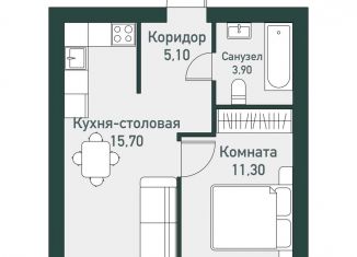 Продаю 1-комнатную квартиру, 36.9 м2, Челябинская область