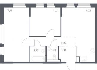 Продажа 2-комнатной квартиры, 59.9 м2, Колпино