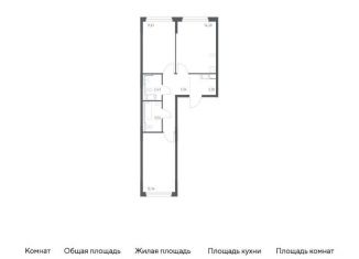 Двухкомнатная квартира на продажу, 55.4 м2, Санкт-Петербург
