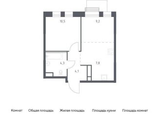 Продается однокомнатная квартира, 35.9 м2, Москва, станция Перерва, жилой комплекс Квартал на воде, 2