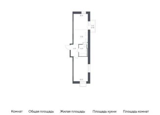 Продаю однокомнатную квартиру, 45.5 м2, посёлок Песочный
