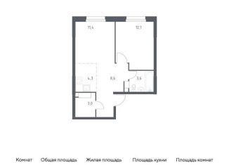 Продается 1-ком. квартира, 43 м2, Москва, жилой комплекс Эко Бунино, 14.2