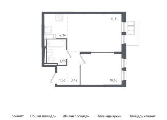 Продается 1-ком. квартира, 40.3 м2, Московская область, жилой комплекс Горки Парк, к3.1