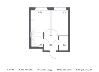 Продажа однокомнатной квартиры, 32.7 м2, Московская область, жилой комплекс Прибрежный Парк, 7.1