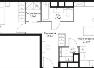 Продается 1-комнатная квартира, 65.6 м2, Москва, Лермонтовская улица, 1, ЖК Время