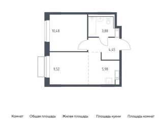 Продаю однокомнатную квартиру, 34.3 м2, Московская область, жилой комплекс Томилино Парк, к6.3