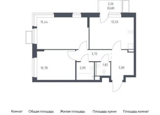 Продаю 2-ком. квартиру, 54.6 м2, посёлок Жилино-1, жилой комплекс Егорово Парк, к3.2