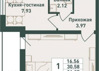 Продажа 1-ком. квартиры, 32 м2, городской посёлок имени Свердлова