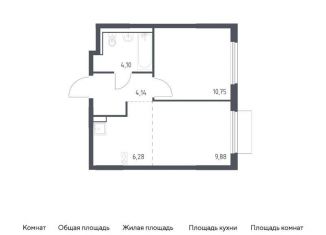 Продажа 1-комнатной квартиры, 35.2 м2, Московская область, микрорайон Пригород Лесное, к18