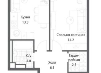 Продам однокомнатную квартиру, 40.1 м2, Москва, проспект Лихачёва, 20, метро Технопарк
