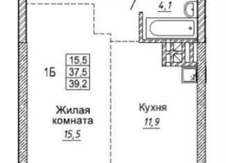 Продается однокомнатная квартира, 39.3 м2, Новосибирск, улица Фрунзе, с1