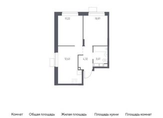 Продается 2-комнатная квартира, 42.7 м2, Московская область, жилой квартал Новоград Павлино, к34