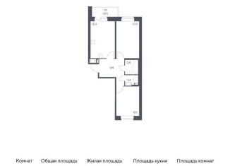 Двухкомнатная квартира на продажу, 50.6 м2, Колпино, жилой комплекс Новое Колпино, к39