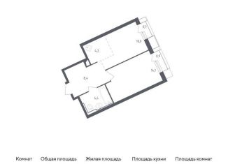 Продаю однокомнатную квартиру, 42.7 м2, Московская область, жилой комплекс Спутник, 19