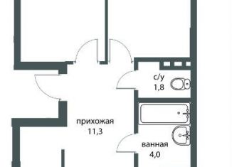 Трехкомнатная квартира на продажу, 81.3 м2, Новосибирск, метро Золотая Нива, улица Коминтерна, 1с