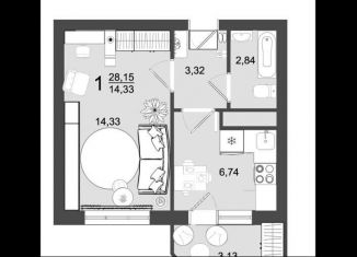 Продаю квартиру студию, 28.2 м2, Московская область