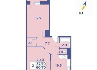 2-комнатная квартира на продажу, 64.4 м2, поселение Первомайское, жилой комплекс Эдельвейс, к5А