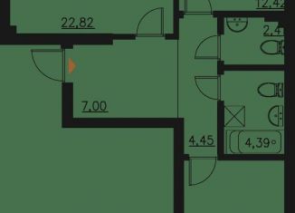 Продаю 2-ком. квартиру, 70.2 м2, Казань