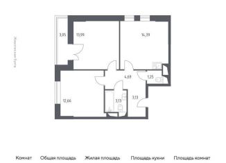 Продается однокомнатная квартира, 56.3 м2, Красногорск, жилой комплекс Спутник, к17