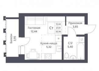 Продается квартира студия, 27 м2, Новосибирск, метро Заельцовская
