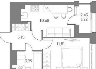 1-комнатная квартира на продажу, 31.3 м2, Москва, метро Стахановская, Рязанский проспект, 2с27