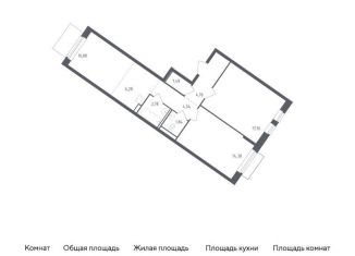 Продается 2-комнатная квартира, 64.2 м2, село Лайково