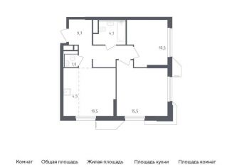 Продажа двухкомнатной квартиры, 55.8 м2, Московская область, жилой комплекс Спутник, 24