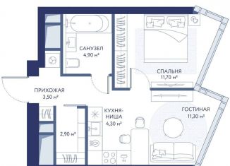 Продам 2-комнатную квартиру, 38.6 м2, Москва, 1-й Сетуньский проезд, вл8, метро Студенческая