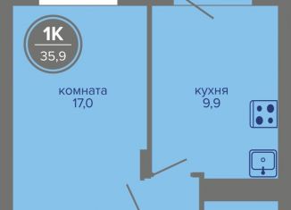 Продаю однокомнатную квартиру, 35.9 м2, Пермь, Индустриальный район, шоссе Космонавтов, 309А