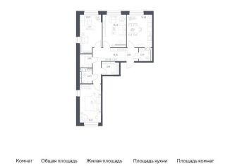 Продается трехкомнатная квартира, 80.7 м2, Санкт-Петербург, Невский район