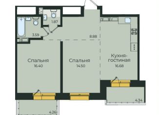 Продам квартиру со свободной планировкой, 70.5 м2, Иркутск, улица Пискунова, 132